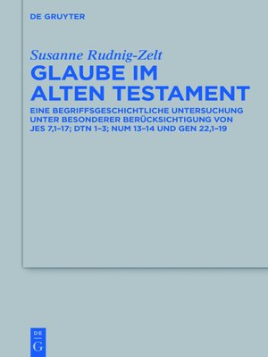 cover image of Glaube im Alten Testament